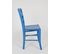 Set 2 Chaises Cuore Cuisine, Bar Et Salle à Manger, En Hêtre Aniline Bleu, Assise En Bois