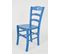 Set 2 Chaises Cuore Cuisine, Bar Et Salle à Manger, En Hêtre Aniline Bleu, Assise En Bois