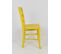 Set 4 Chaises Cuore Cuisine, Bar Et Salle à Manger, En Hêtre Aniline Jaune, Assise En Bois