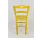 Set 4 Chaises Cuore Cuisine, Bar Et Salle à Manger, En Hêtre Aniline Jaune, Assise En Bois