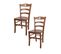 Set 2 Chaises Cuore Cuisine, Bar Et Salle à Manger En Hêtre Noyer Clair, Assise En Bois