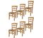 Set 6 Chaises Cuore Cuisine, Bar Et Salle à Manger En Hêtre Couleur Chêne, Assise En Bois