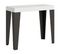 Console Extensible 90x40/196 Cm Flame Small Frêne Blanc Cadre Anthracite