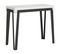 Console Extensible 90x40/300 Cm Rio Frêne Blanc Cadre Anthracite