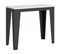 Console Extensible 90x40/196 Cm Flame Small Evolution Frêne Blanc Cadre Anthracite