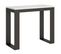 Console Extensible 90x40/300 Cm Tecno Evolution Frêne Blanc Cadre Anthracite