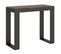 Console Extensible 90x40/300 Cm Tecno Evolution Noyer Cadre Anthracite