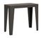 Console Extensible 90x40/196 Cm Flame Small Evolution Noyer Cadre Anthracite