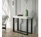 Console Extensible 90x40/300 Cm Elettra Frêne Blanc Cadre Anthracite