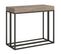 Console Extensible 90x40/196 Cm Epoca Small Chêne Nature Cadre Anthracite