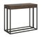 Console Extensible 90x40/196 Cm Epoca Small Noyer Cadre Anthracite