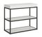 Console Extensible 90x40/196 Cm Plano Small Frêne Blanc Cadre Anthracite