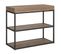 Console Extensible 90x40/300 Cm Plano Chêne Nature Cadre Anthracite