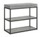 Console Extensible 90x40/300 Cm Plano Ciment Cadre Anthracite