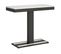 Console Extensible 90x40/196 Cm Capital Small Evolution Frêne Blanc Cadre Anthracite