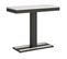 Console Extensible 90x40/300 Cm Capital Evolution Frêne Blanc Cadre Anthracite