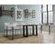 Console Extensible 90x40/288 Cm Asia Frêne Blanc Cadre Anthracite