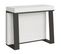 Console Extensible 90x40/288 Cm Asia Frêne Blanc Cadre Anthracite