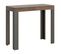Console Extensible 90x40/196 Cm Linea Small Noyer Cadre Anthracite