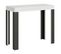 Console Extensible 90x40/300 Cm Linea Frêne Blanc Cadre Anthracite