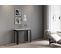 Console Extensible 90x40/196 Cm Linea Evolution Small Frêne Blanc Cadre Anthracite