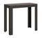 Console Extensible 90x40/196 Cm Linea Evolution Small Noyer Cadre Anthracite