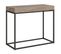 Console Extensible 90x40/300 Cm Nordica Chêne Nature Cadre Anthracite