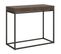 Console Extensible 90x40/300 Cm Nordica Noyer Cadre Anthracite