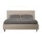 Lit Rembourré Sans Sommier 160x190 Similicuir Taupe Adele