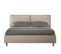 Lit Rembourré Sans Sommier 160x200 Similicuir Taupe Antea