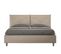 Lit Rembourré Sans Sommier 160x190 Similicuir Taupe Appia