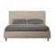 Lit Rembourré Sans Sommier 160x190 Similicuir Taupe Sunny