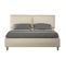 Lit Rembourrée Coffre 160x190 Similicuir Taupe Sleeper