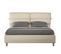 Lit Rembourré Sans Sommier 160x190 Similicuir Taupe Nandy