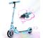 Trottinette Electrique Enfants - Écran LED - Néons Colorés - Vitesse Et Hauteur Réglables Bleu