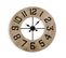 Horloge Murale Pour La Cuisine, Pendule Pour Salon Richard 76x5x76cm,métal, Marron