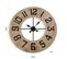 Horloge Murale Pour La Cuisine, Pendule Pour Salon Richard 76x5x76cm,métal, Marron