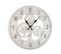 Horloge Murale Pour La Cuisine, Pendule Pour Salon Forster 60x4,5x60cm,bois, Blanc