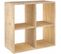 Étagère Cubes En Bois Brut Dinamic 4 Cases