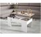 Table Basse Gotham Avec Plateau Relevable Et Rangement -  Blanc / Bois