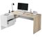 Bureau D'angle Jimi L145cm X P108cm -  Blanc / Bois