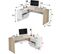 Bureau D'angle Jimi L145cm X P108cm -  Blanc / Bois