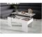 Table Basse Gotham Avec Plateau Relevable Et Rangement -  Blanc / Béton