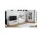 Meuble TV Design Gwen 2 Portes L139cm -  Blanc / Bois