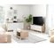 Meuble TV Amaya 2 Portes Et 2 Tiroirs L130 cm -  Blanc / Bois