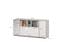 Buffet John 3 Portes Et 3 Niches L150 cm -  Blanc / Béton