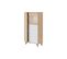 Vitrine Laura 3 Portes Avec Étagères L77 X H142cm -  Blanc / Bois