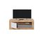 Meuble TV 1 Porte, 1 Tiroir Abattant Effet Bois - L139 X H53 Cm