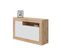 Buffet 3 Portes Et Un Compartiment Effet Bois - L139 X H87 Cm