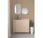 Lot 2 Miroirs Organiques Herdasa Eclipse Blanc 40x40x2 Cm + 65x40x2 Cm